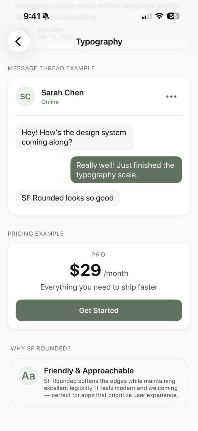 LubaUI Typography showcase